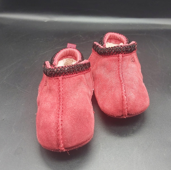 UGG Other - UGG TASMAN RED SUEDE SHEARLING INFANT BOOTS BOOTIES 4/5